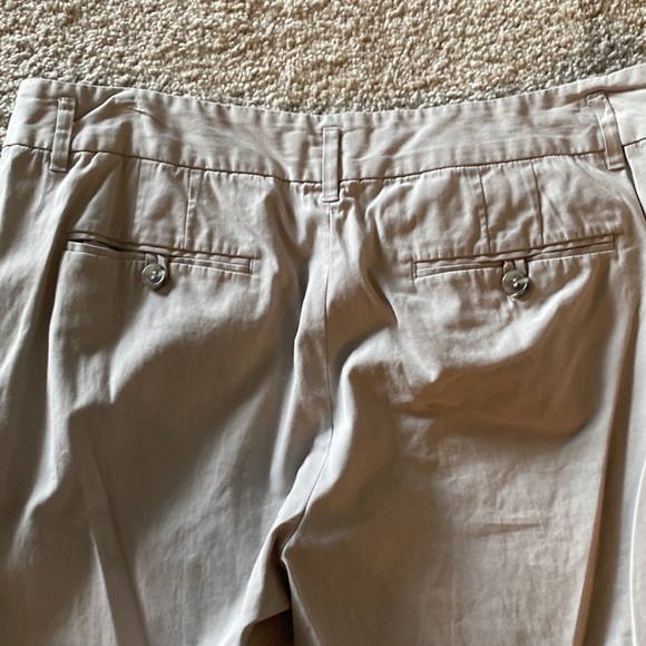 Loft Cropped Pants Elastic-Gathered at the Cuffs- Stone Color size 8 - Picture 7 of 9